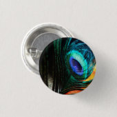 ピーコックの羽を近くへパーソナル 缶バッジ (正面&裏面)