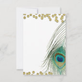 ピーコックの羽根とゴールドのボヘミアングラム テーブルナンバー (裏面)