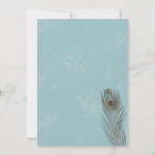 ピーコックの羽根を使ったブライズシャワーパーティー 招待状 (裏面)