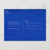 ピーコックの羽根、マソンジャー&ライトでSave the Date 案内ポストカード (裏面)