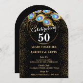 ピーコックの羽根 50周年記念 招待状 (正面/裏面)