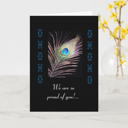 ピーコックの羽 カード (黄色い花)