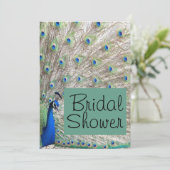ピーコックの鳥のブライズシャワー招待状 招待状 (スタンド正面)