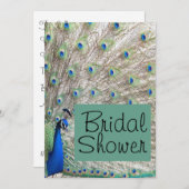 ピーコックの鳥のブライズシャワー招待状 招待状 (正面/裏面)
