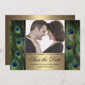 ピーコックのSave the Date写真 セーブザデート (正面/裏面)