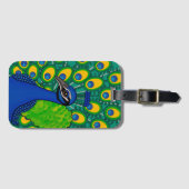 ピーコックをテーマにした荷札 ラゲッジタグ (正面横)