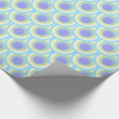 ピーコックアクアグリーンパープルブルーパターン（の模様が）あるラップ ラッピングペーパー (角)