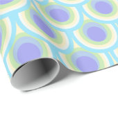 ピーコックアクアグリーンパープルブルーパターン（の模様が）あるラップ ラッピングペーパー (ロールコーナー)