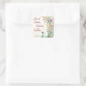 ピーコックアラビアパターンインディアン結婚式の引き出物ギフト スクエアシール (バッグ)