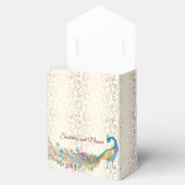 ピーコックアラビアパターンインディアン結婚式の引き出物ギフト フェイバーボックス (オープン)