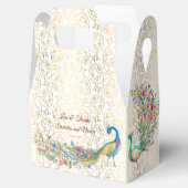 ピーコックアラビアパターンインディアン結婚式の引き出物ギフト フェイバーボックス (オープン)