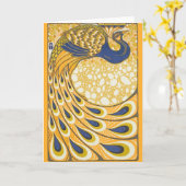 ピーコックアンティークヴィンテージ カラフル カード (黄色い花)