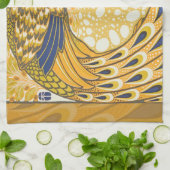 ピーコックアンティークヴィンテージ カラフル キッチンタオル (折り畳み)