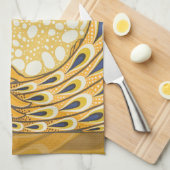 ピーコックアンティークヴィンテージ カラフル キッチンタオル (四つ折り)