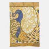 ピーコックアンティークヴィンテージ カラフル キッチンタオル (縦)