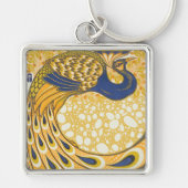 ピーコックアンティークヴィンテージ カラフル キーホルダー (正面)