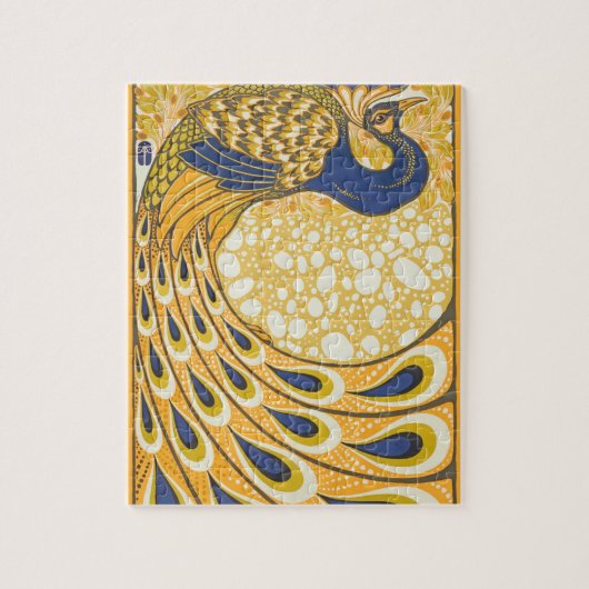 ピーコックアンティークヴィンテージ カラフル ジグソーパズル (縦)