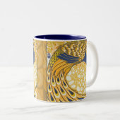 ピーコックアンティークヴィンテージ カラフル ツートーンマグカップ (正面右)