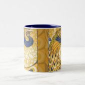 ピーコックアンティークヴィンテージ カラフル ツートーンマグカップ (中央)