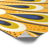 ピーコックアンティークヴィンテージ カラフル ポスター (角)