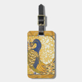 ピーコックアンティークヴィンテージ カラフル ラゲッジタグ (正面縦)
