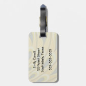 ピーコックアンティークヴィンテージ カラフル ラゲッジタグ (裏面縦)