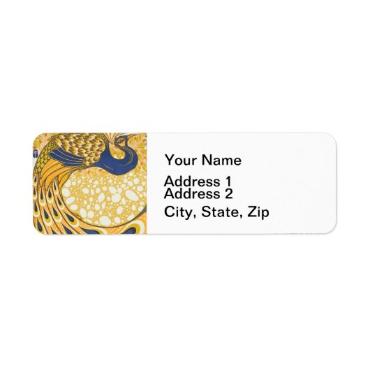 ピーコックアンティークヴィンテージ カラフル ラベル (正面)