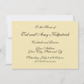 ピーコックアンティークヴィンテージ カラフル 招待状 (裏面)