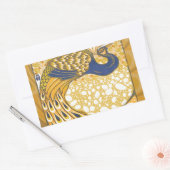 ピーコックアンティークヴィンテージ カラフル 長方形シール (封筒)