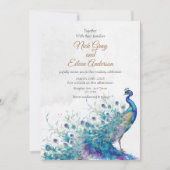 ピーコックアンドフェザー結婚式招待状 招待状 (正面)