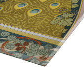 ピーコックアールヌーボースタイルラウンド複雑なデザイン カッティングボード (角)