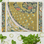 ピーコックアールヌーボースタイルラウンド複雑なデザイン キッチンタオル (折り畳み)