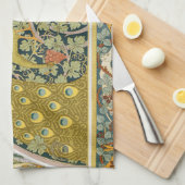 ピーコックアールヌーボースタイルラウンド複雑なデザイン キッチンタオル (四つ折り)