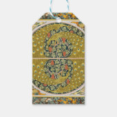 ピーコックアールヌーボースタイルラウンド複雑なデザイン ギフトタグ (正面)