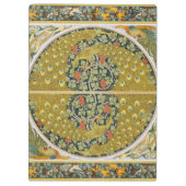 ピーコックアールヌーボースタイルラウンド複雑なデザイン クリップボード (裏面)