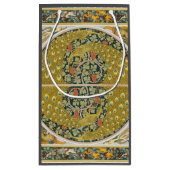 ピーコックアールヌーボースタイルラウンド複雑なデザイン スモールペーパーバッグ (裏面)