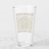 ピーコックアールヌーボースタイルラウンド複雑なデザイン タンブラーグラス (裏面)