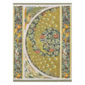 ピーコックアールヌーボースタイルラウンド複雑なデザイン テーブルクロス (正面)