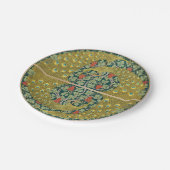 ピーコックアールヌーボースタイルラウンド複雑なデザイン ペーパープレート (アングル)