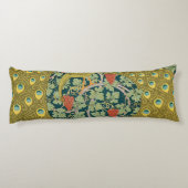 ピーコックアールヌーボースタイルラウンド複雑なデザイン ボディピロー (裏面)