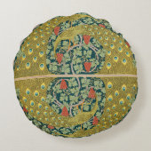 ピーコックアールヌーボースタイルラウンド複雑なデザイン ラウンドクッション (裏面)