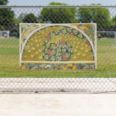 ピーコックアールヌーボースタイルラウンド複雑なデザイン 横断幕 (インサイチュ)