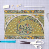 ピーコックアールヌーボースタイルラウンド複雑なデザイン 薄葉紙 (クラフト)