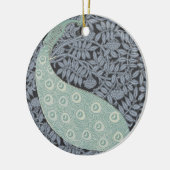 ピーコックアールヌーボーバクラシックード セラミックオーナメント (左)