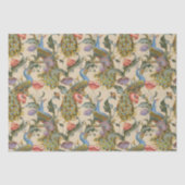 ピーコックアールヌーボーフローラルパターンティッシュペーパー 薄葉紙 (正面)