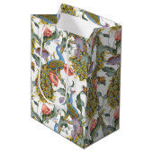 ピーコックアールヌーボーフローラルパターンモリス ミディアムペーパーバッグ (正面アングル)