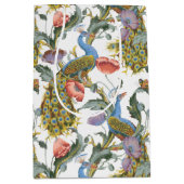 ピーコックアールヌーボーフローラルパターンモリス ミディアムペーパーバッグ (正面)