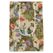 ピーコックアールヌーボーフローラルパターンモリス ミディアムペーパーバッグ (裏面)