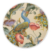 ピーコックアールヌーボーフローラルパターン セラミックノブ (正面)