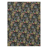 ピーコックアールヌーボーフローラルパターン テーブルクロス (正面)